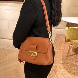 Louis Vuitton Dauphine soft Leather Shoulder Bag with Gold Hardware